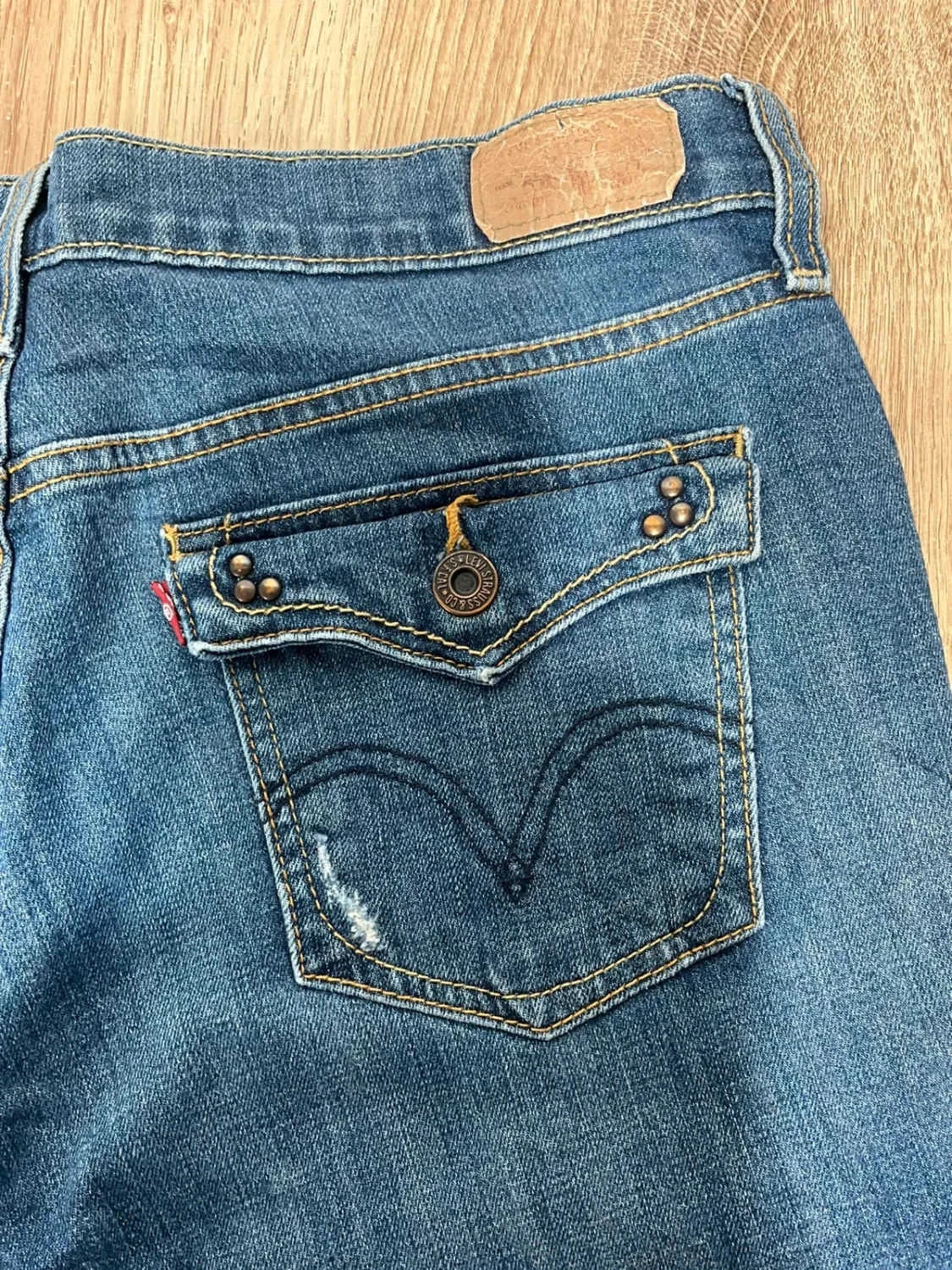 Jean Levi's 515 Boot Cut Taille 10M Vintage Coton Bleu Lvf 027 – photo 11